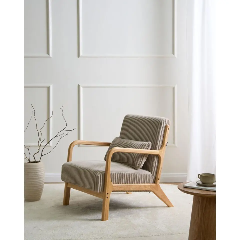 SORSELE - Fauteuil - Beige - Corduroy
