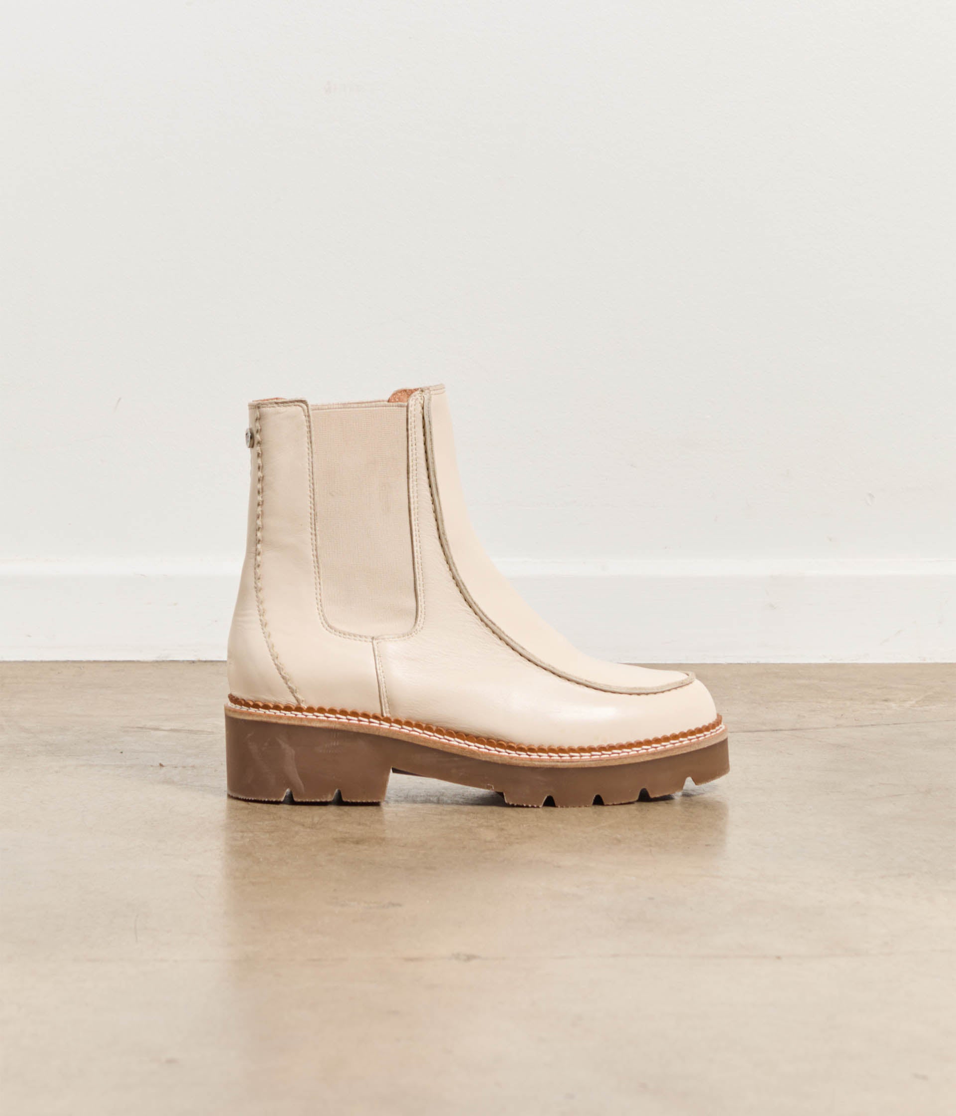 Chelsea boots écrues Rhéa