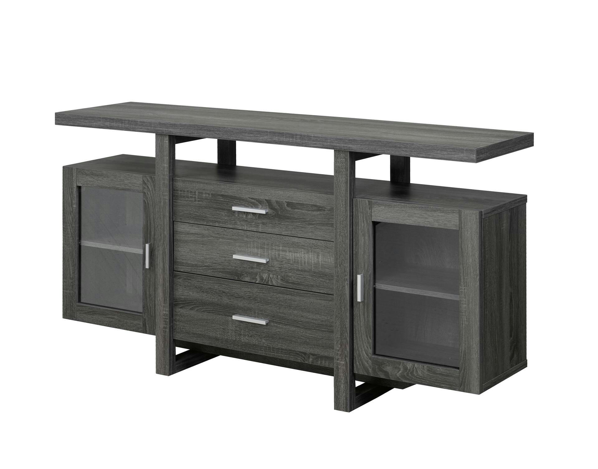Brassex Venetian Wooden Buffet/Server with Storage, Grey