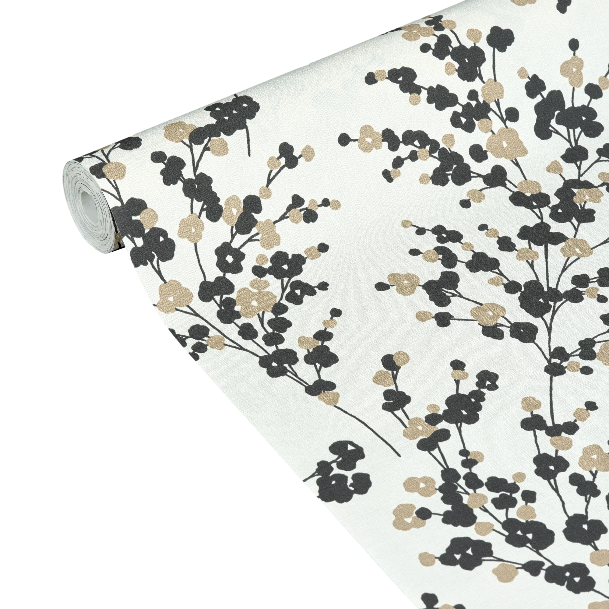 Papier peint intissé INAMI coloris noir et doré