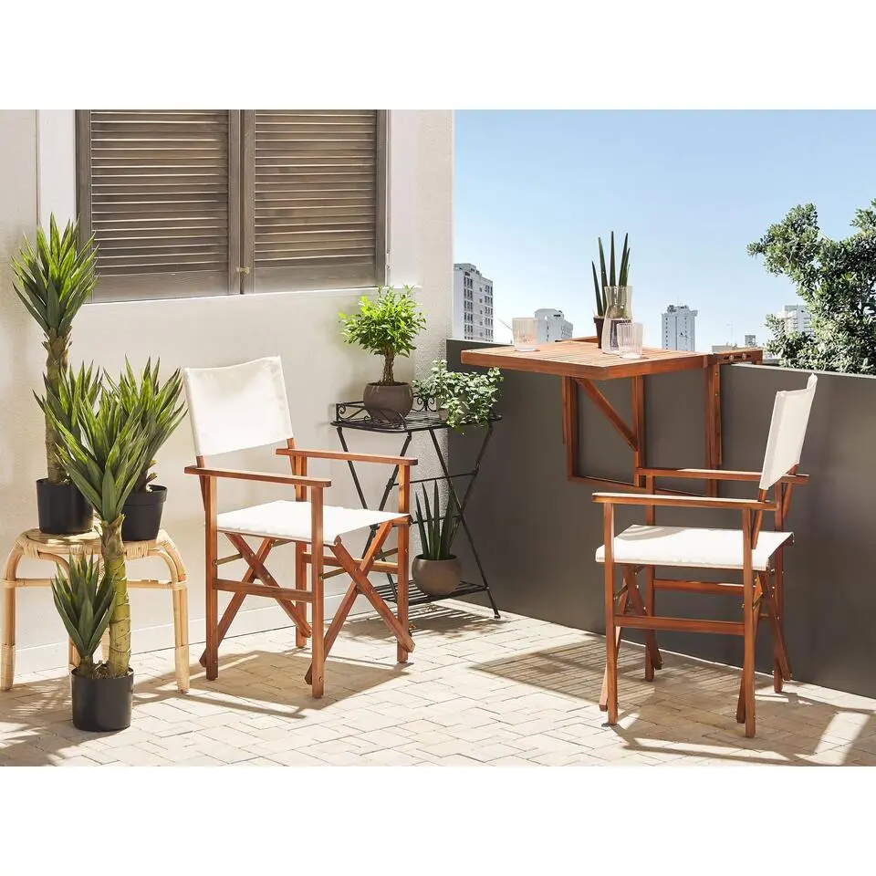 CINE - Tuinstoel set van 2 - Wit - Polyester