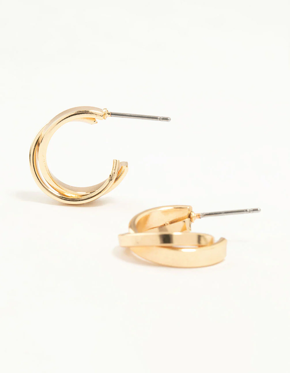 Gold Textured Hoop Earrings