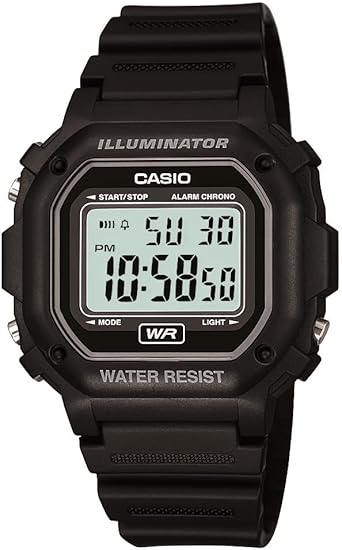 Casio F108WH Series | Men's Digital Watch | Illuminator | Water Resistant | LED Light | Daily Alarm | 1/100 SEC Stopwatch | 3 Hands (HR, Min, SEC) | Date/Day Display | Daily Alarm | 7 Year Battery