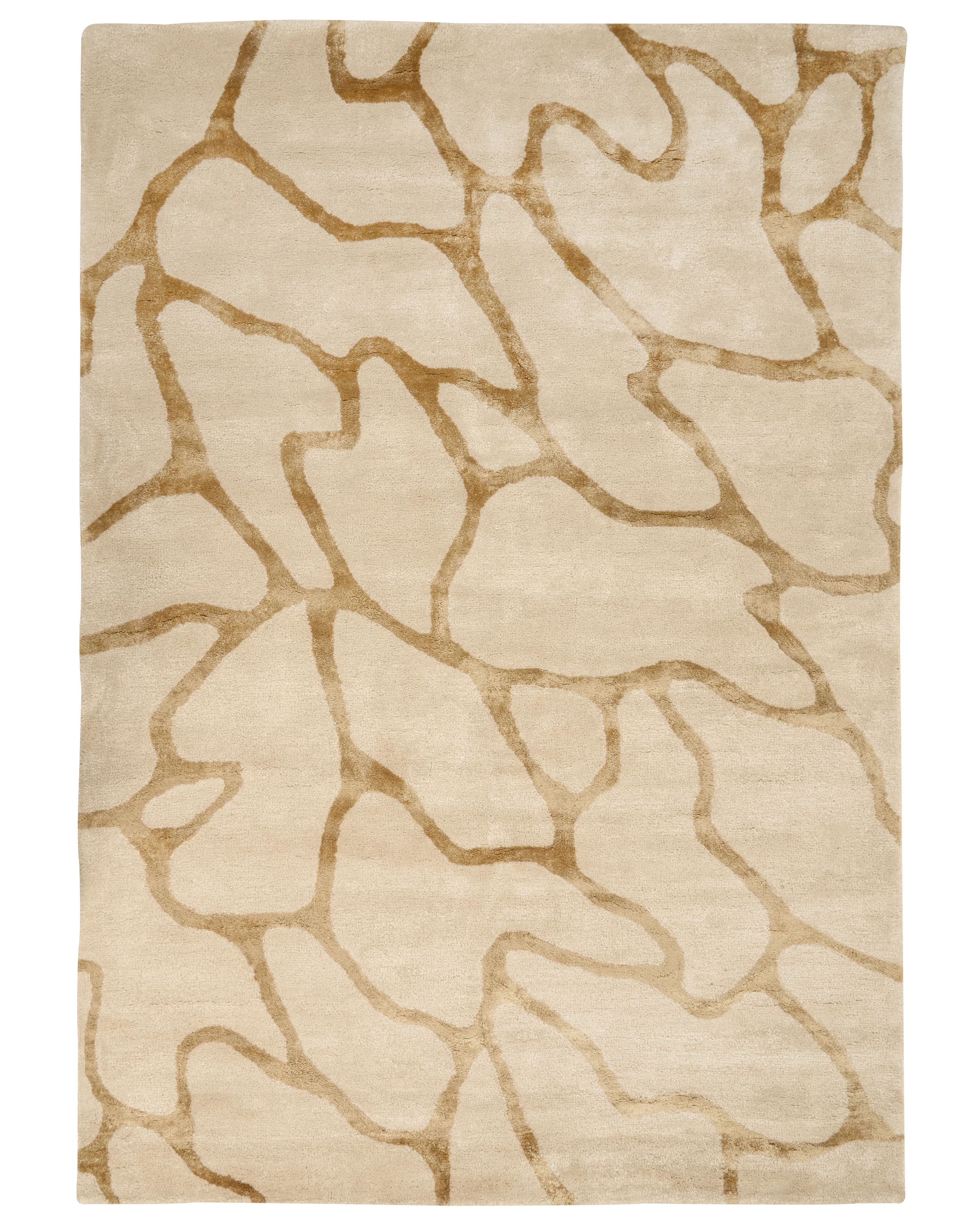 Rug MAKOLA Beige 160 x 230 cm Viscose
