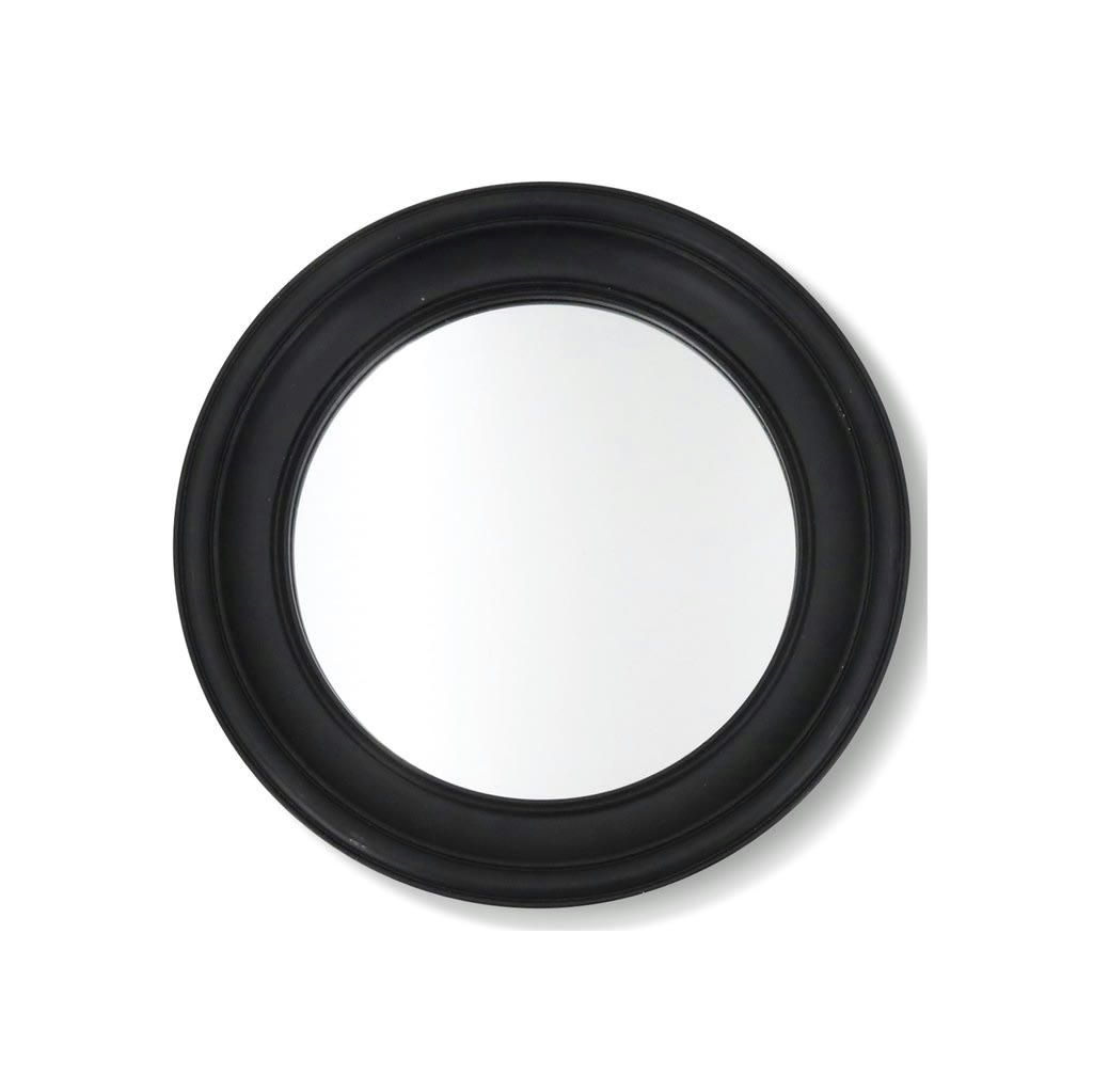 - Miroir rond noir D24 p3cm D24cm