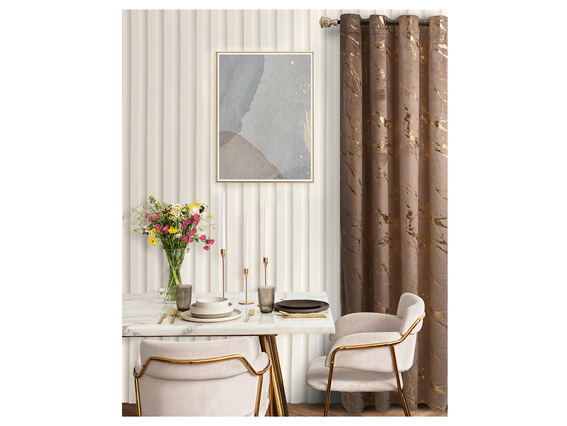 Zasłona Endless Chic przelotki 140x270 cm beżowa