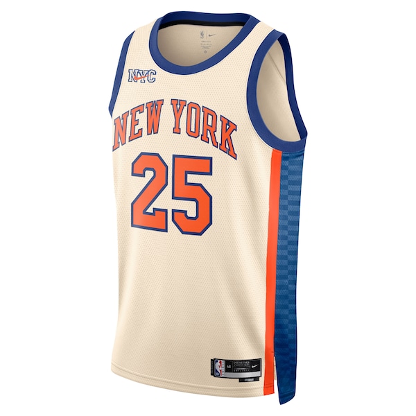 Mikal Bridges New York Knicks Nike Unisex 2025/26 Swingman Jersey - Cream - City Edition
