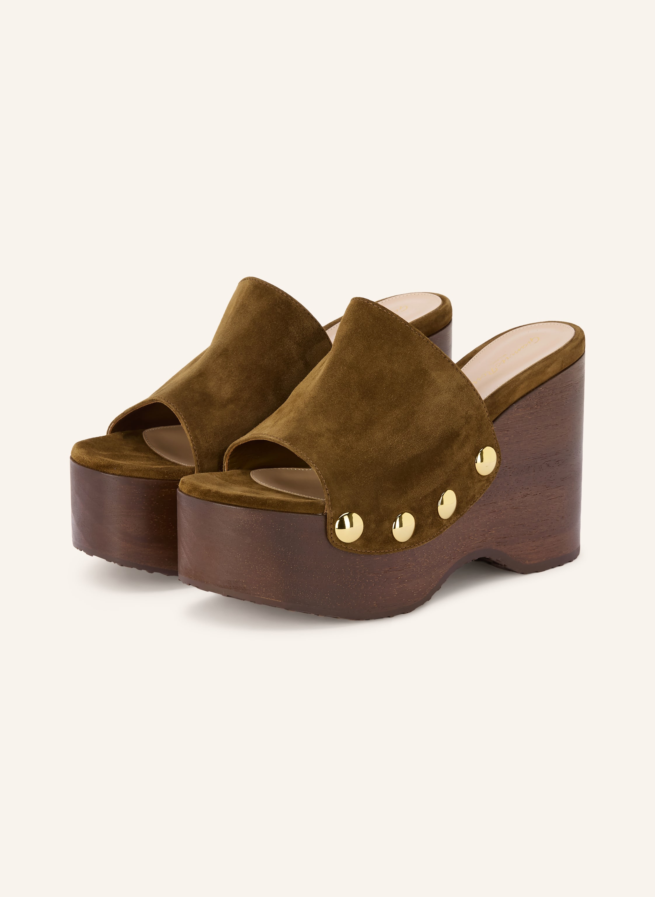 Gianvito Rossi Plateau-Wedges CAMOSCIO mit Nieten