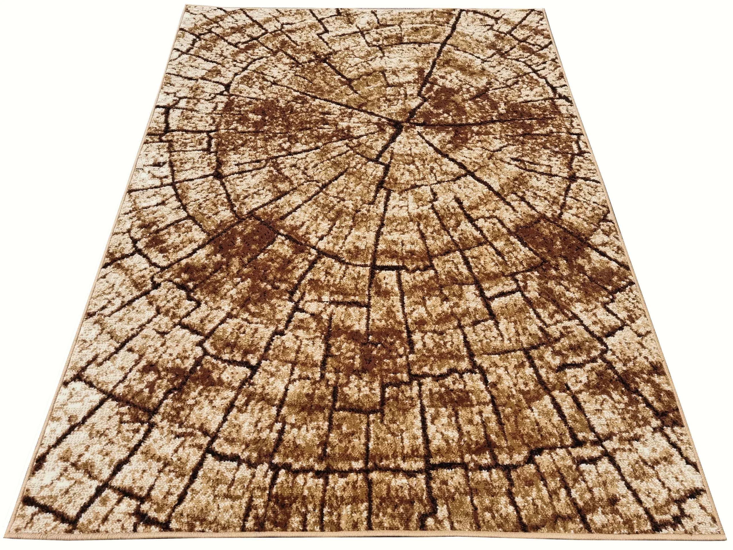 Dywan nowoczesny beżowy do salonu pokoju 017 - 50x90 cm - modny solidny