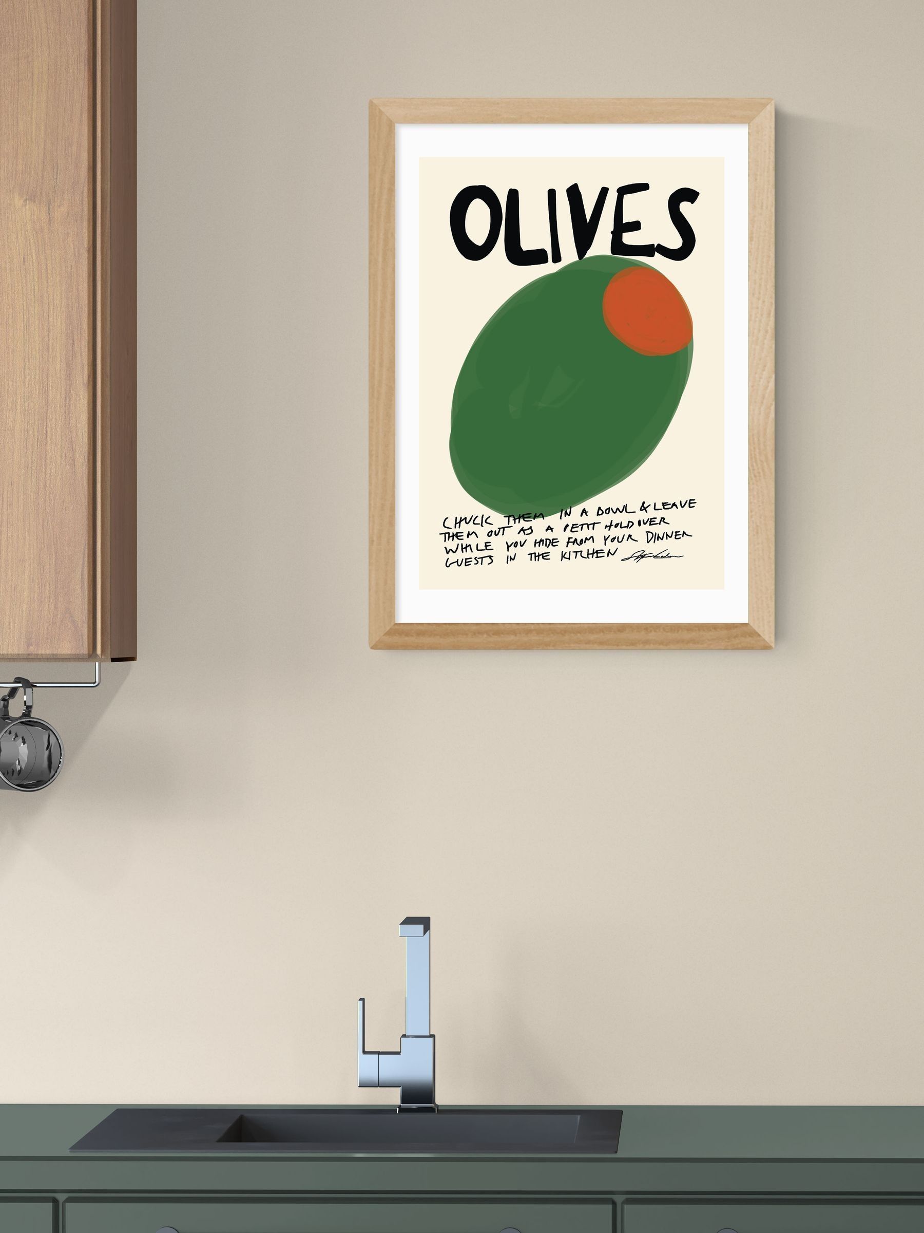 East End Prints Oak Olives Wall Art Print by Stephie Cardona