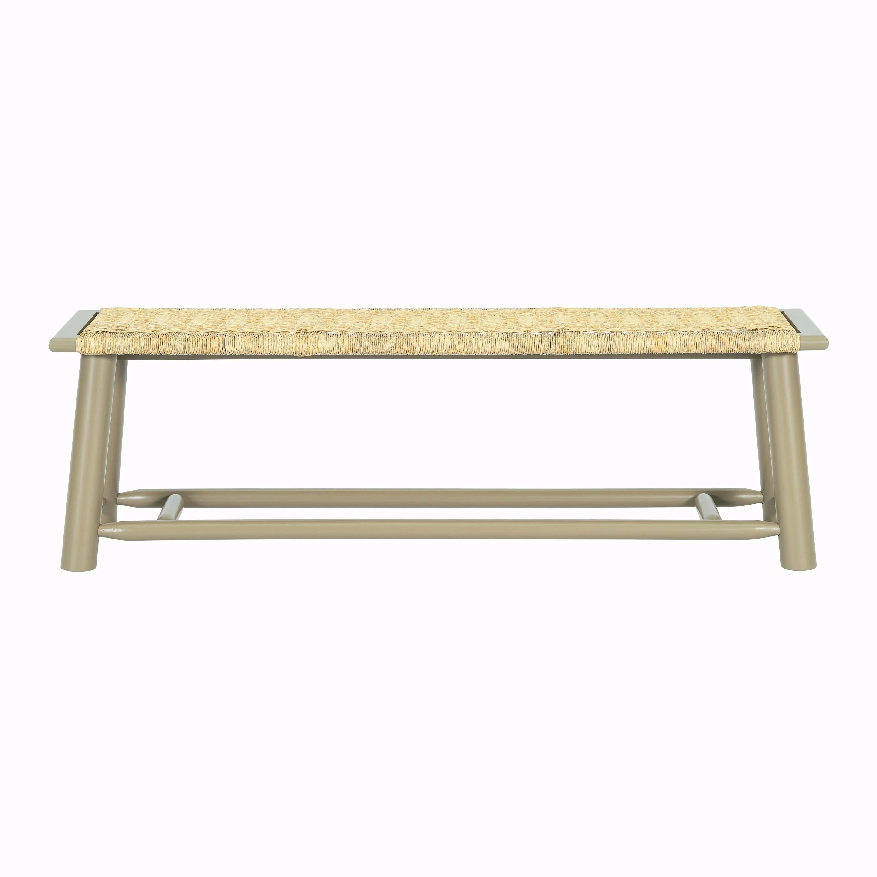 3-Seater Rattan Bench - Moisture-Resistant Hardwood Frame