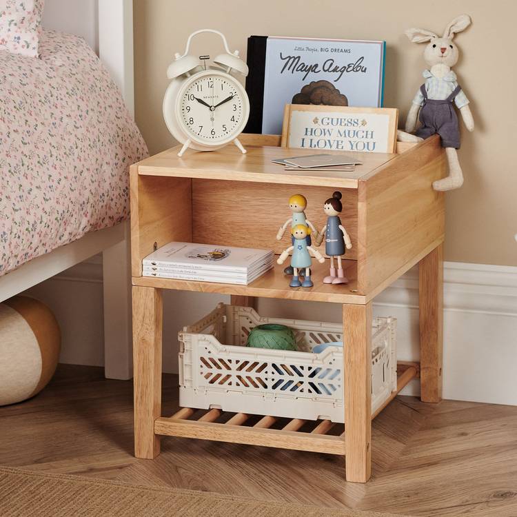 Great Little Trading Company Croft Bedside Table -Light Wood