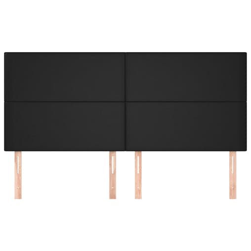 NNEVL Headboards 4 pcs Black 80x5x78/88 cm Faux Leather