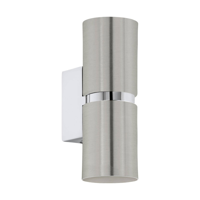 Applique murale LED Passa nickel mat et chrome GU10 2 x 3,3 W EGLO