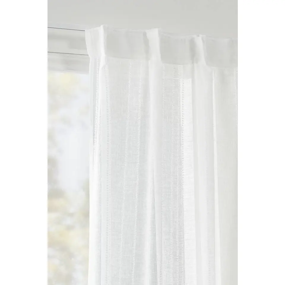 Gordijn Nora - wit - 140x280 cm (1 stuk)