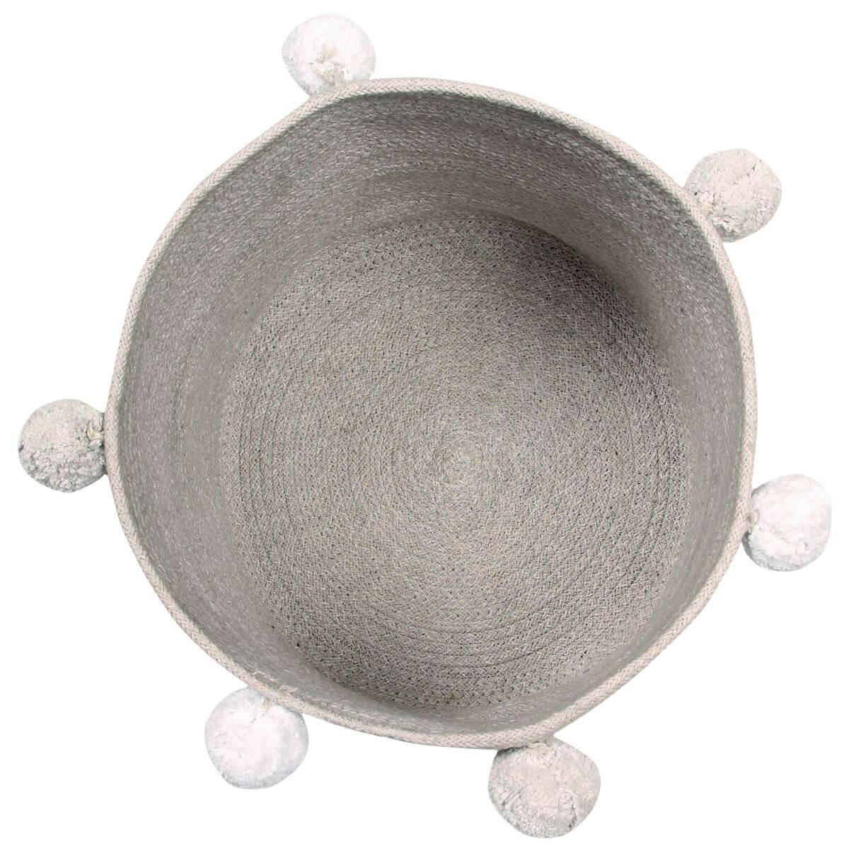 BUBBLY - Panier de rangement en coton gris