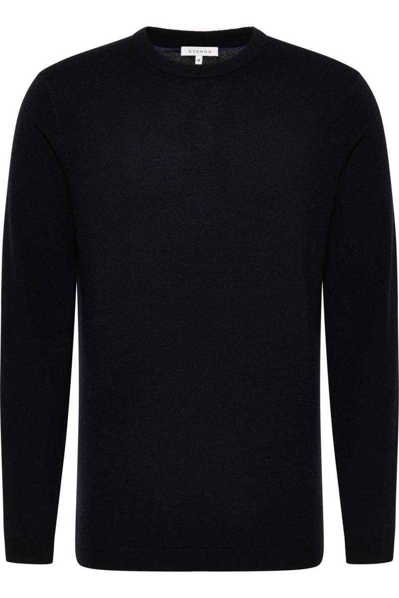 ETERNA Regular Fit Pullover marine, Einfarbig