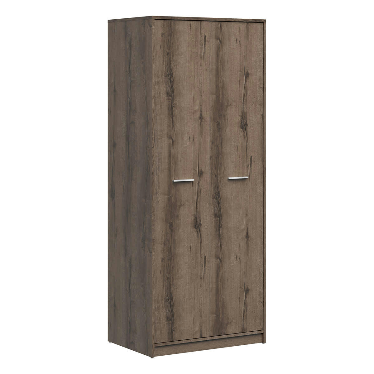 - Armoire 2 portes stratifiés naturel foncé