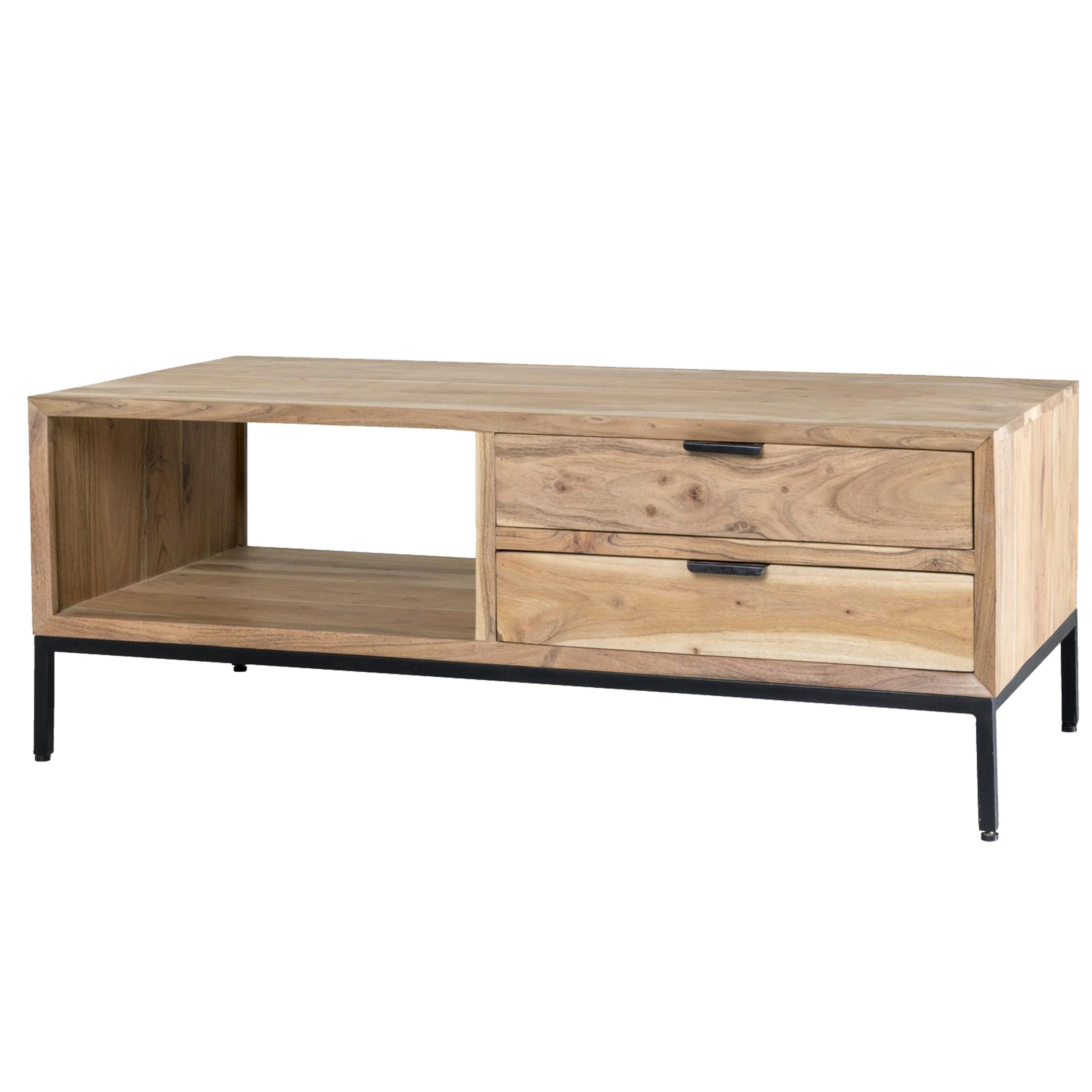 URBAN - URBAN-Table basse 2 tiroirs 120x60 en bois d