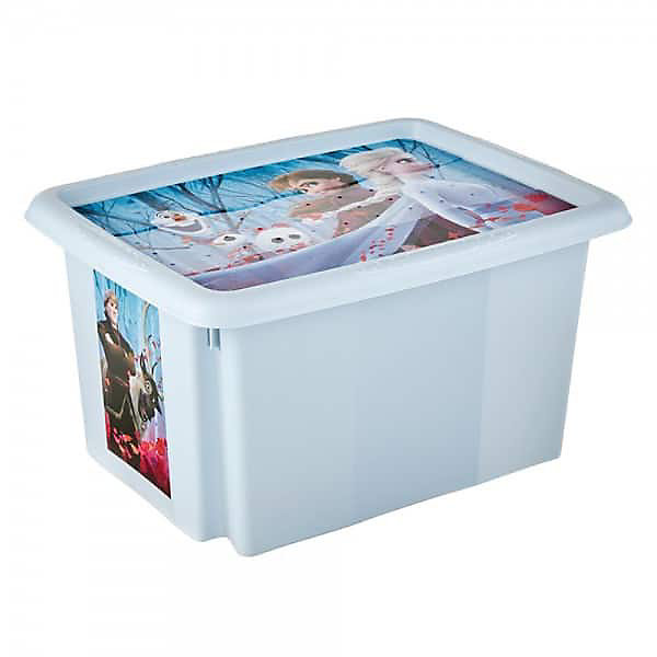 Bac de rangement Reine des Neiges avec couvercle - 15 Litres