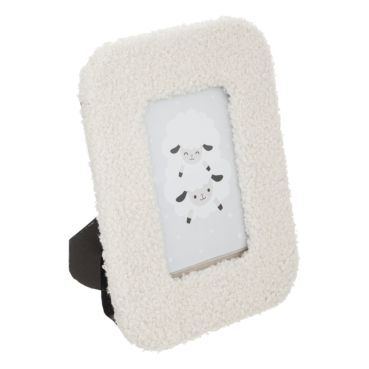 Moldura com pelo branca 10x15cm