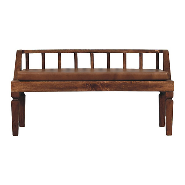Artisan Furniture Banc en Cuir Bordeaux