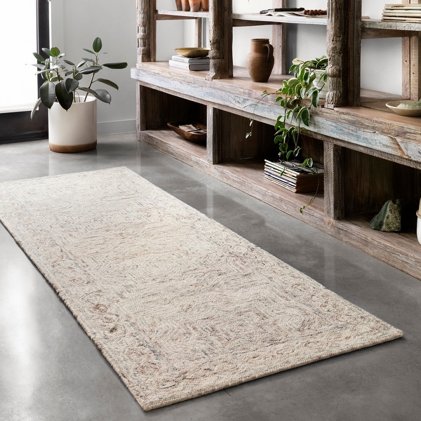 Alexander Home Aspen Neutral Hand-tufted Contemporary Wool Rug