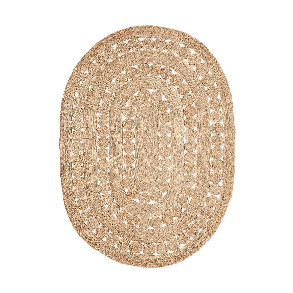 Tapis ovale en jute, Aftas