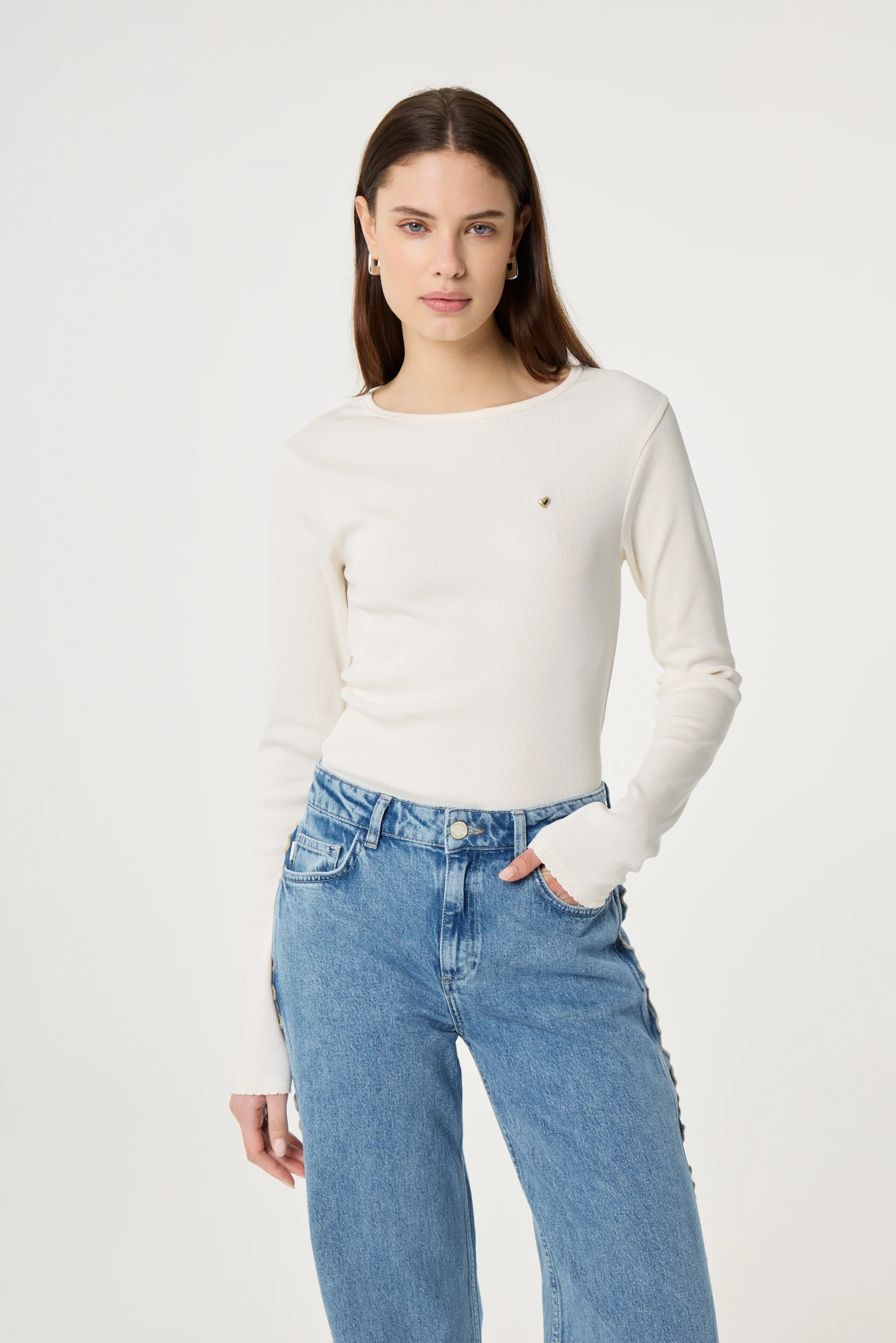 Tanja Long Sleeve T-shirt | Cosy White
