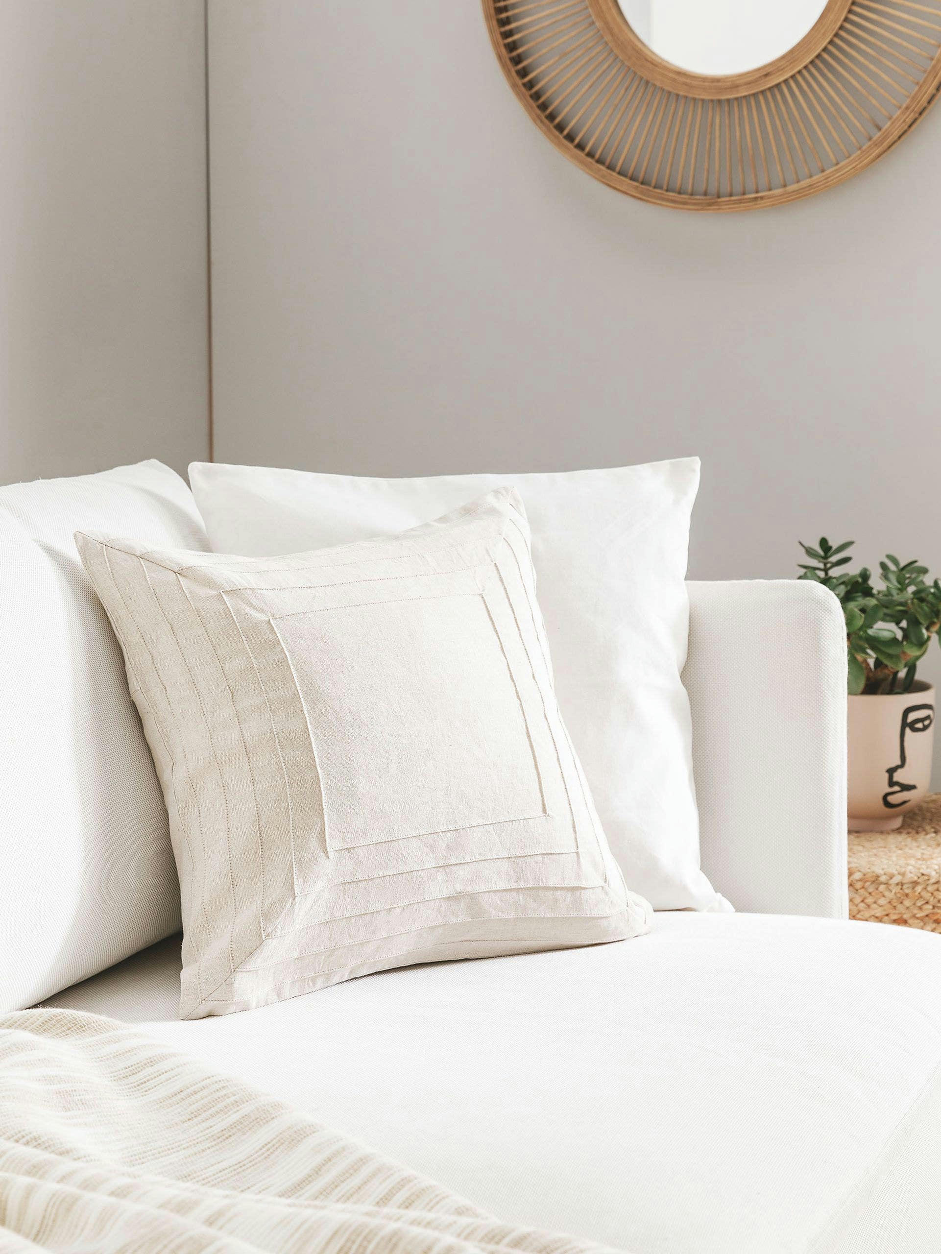 LINNEA - Housse de coussin natural 45x45