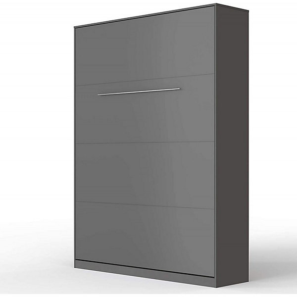 Lit escamotable  2 Placards Vertical 120x200 (50x2)cm Lit Mural Standard Anthracite-Anthracite