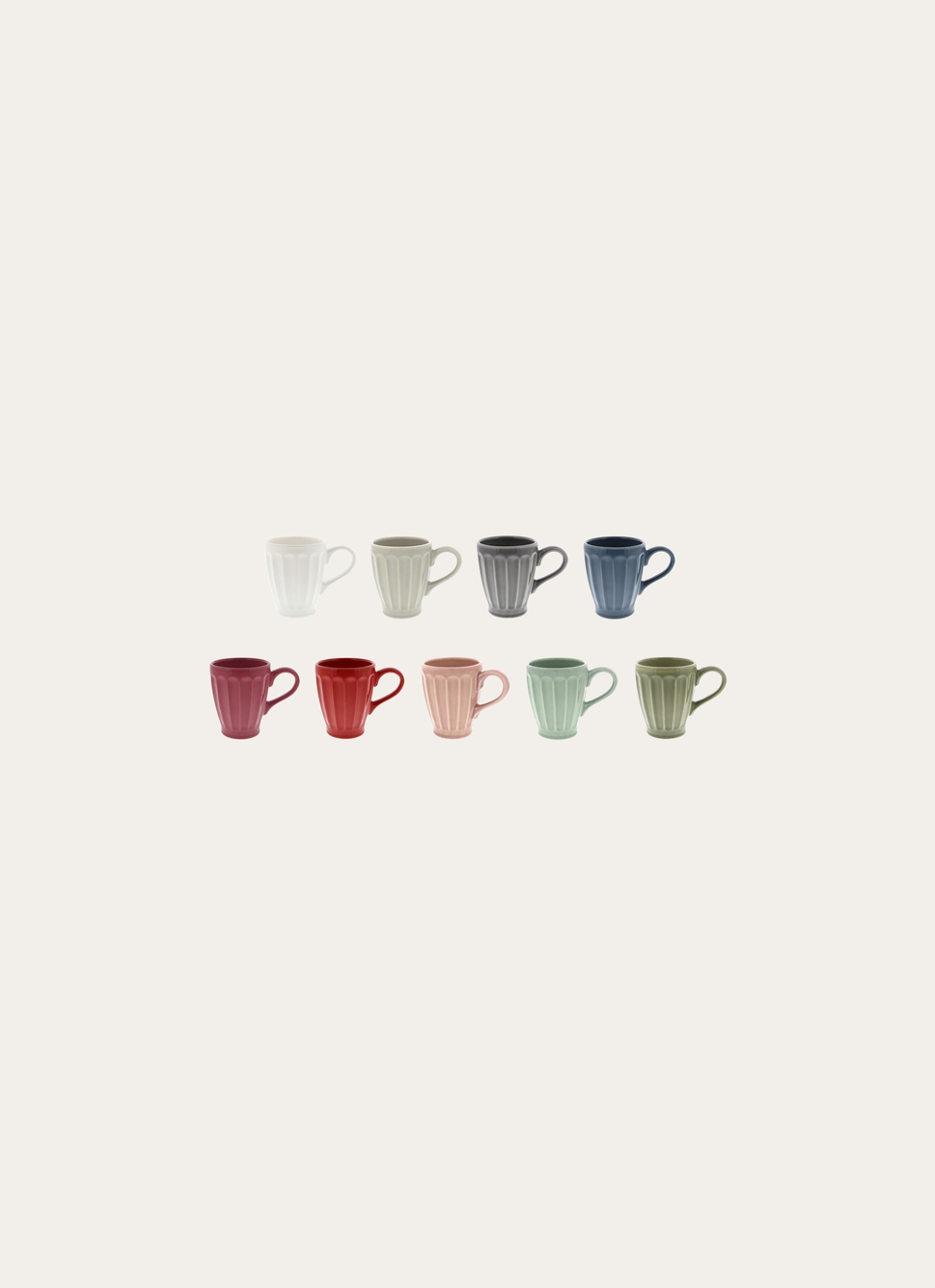 MUG CÔTELÉ EN FAÏENCE BLANC
