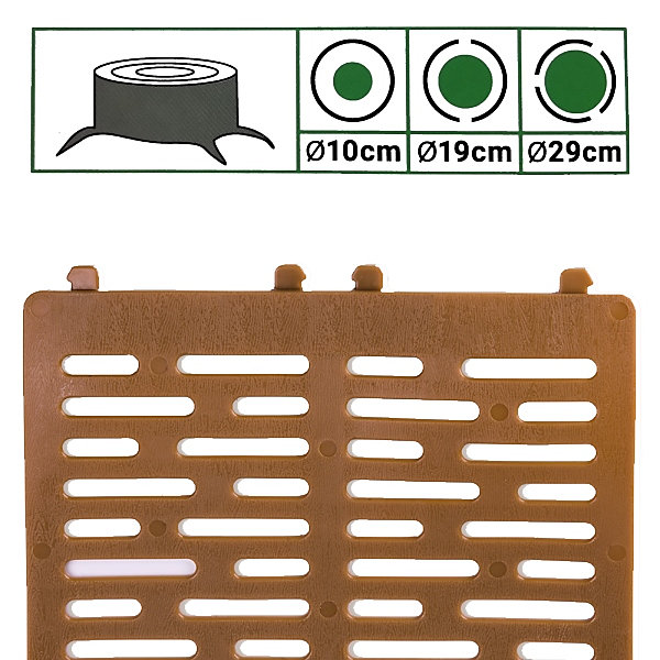 Lot de 3 manchons de protection marron pour troncs d'arbre - GT GARDEN