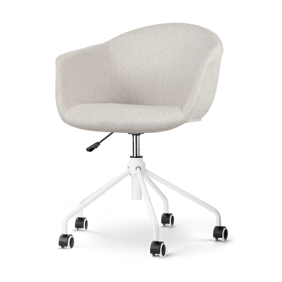 Nolon Nout-Otis Bureaustoel Beige - Armleuningen - Wit
