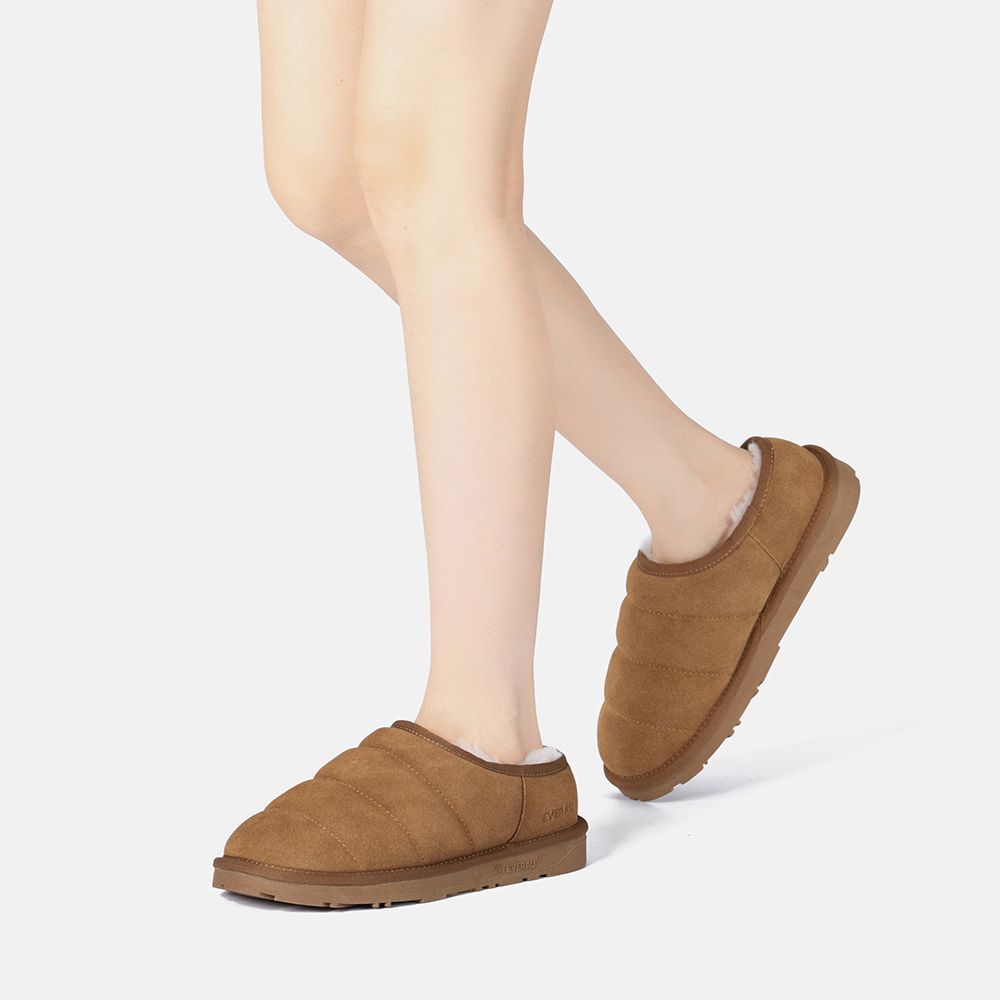 EverAu Australia Real Sheepskin Jaeger Low Ankle Slippers with TPR Sole