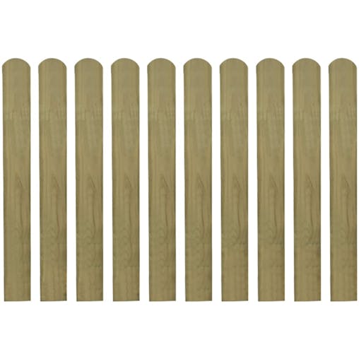 NNEVL 30 pcs Impregnated Fence Slats Wood 80 cm