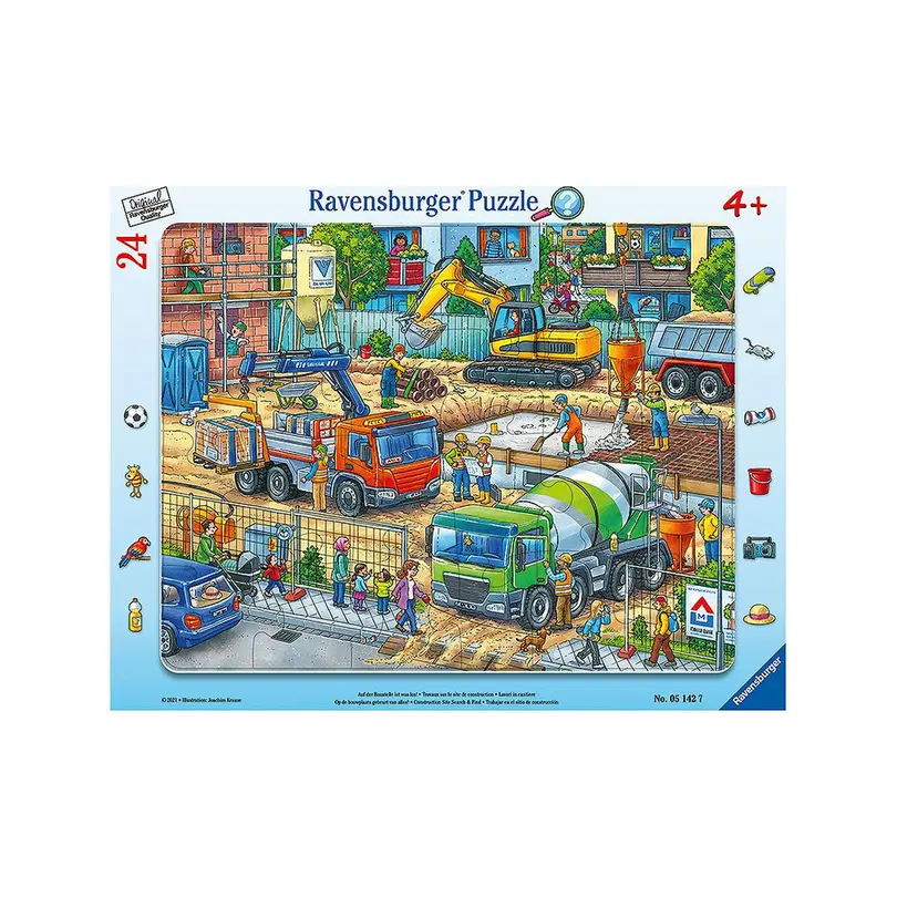 Puzzle 24-teilig Auf der Baustelle ist was los!