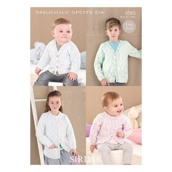 Sirdar Snuggly Spots DK Cardigan Digital Pattern 4565