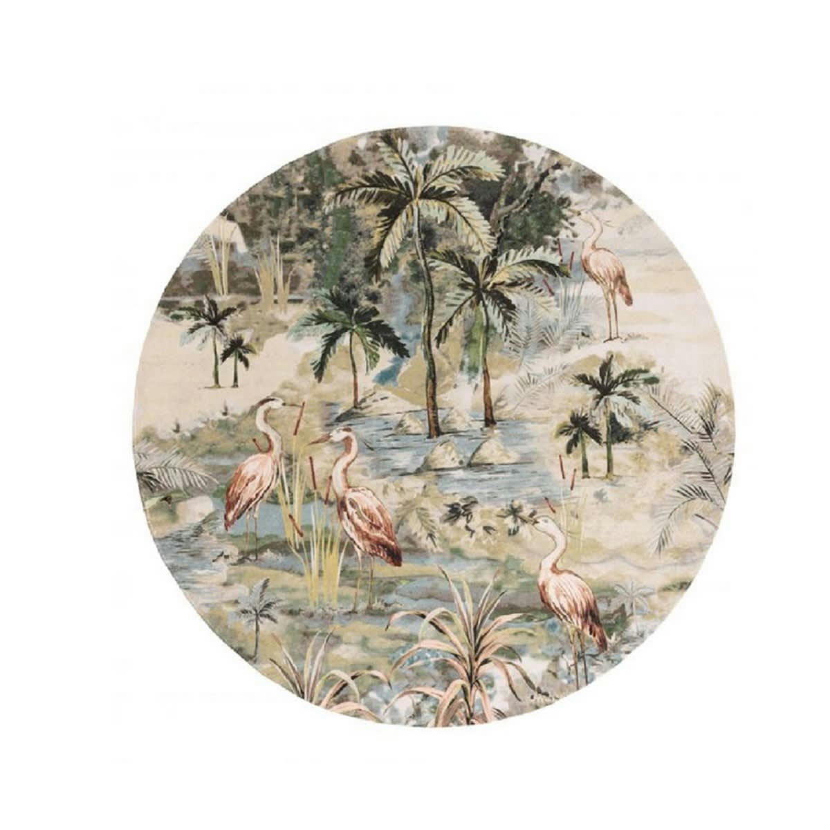 HOBBY - Tapis rond en polyester recyclé multicolore 150x150 cm