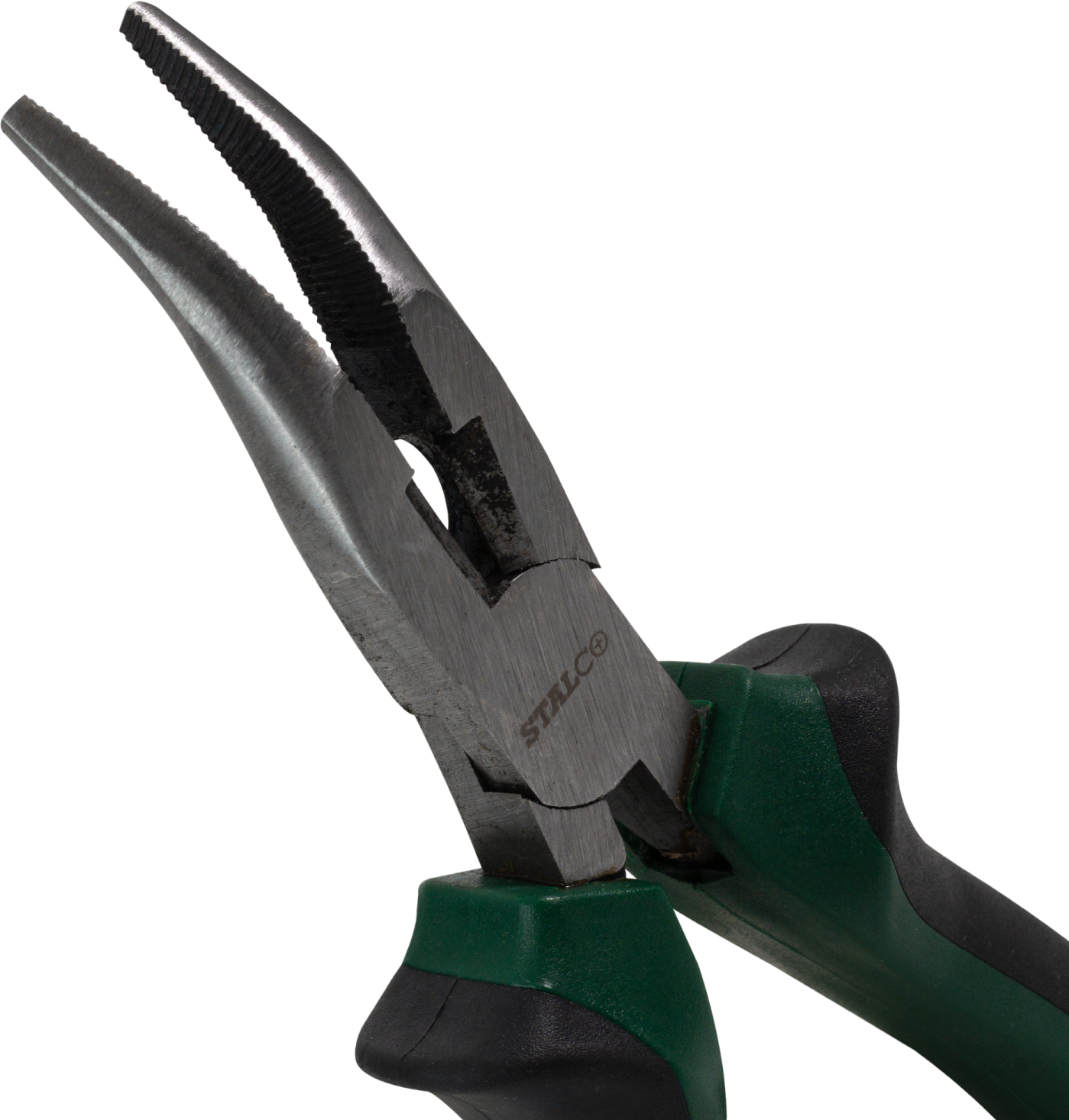 Szczypce wydłużone, wygięte 160 mm STALCO S-14046