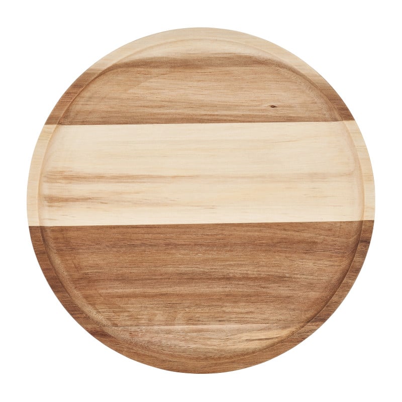 Acacia tray rond - &Oslash;28 cm