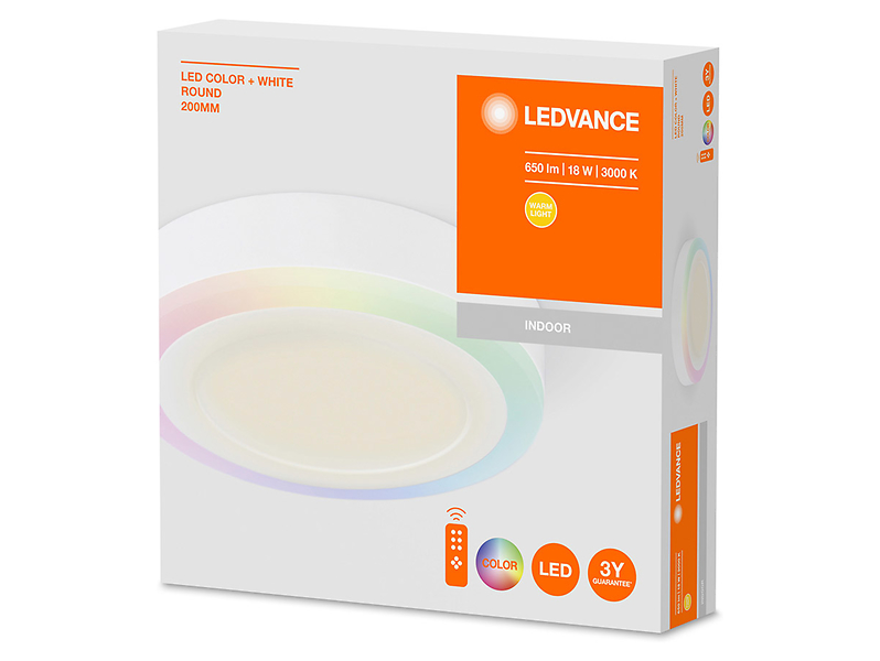 Plafon Color LED 20 cm aluminiowy biały