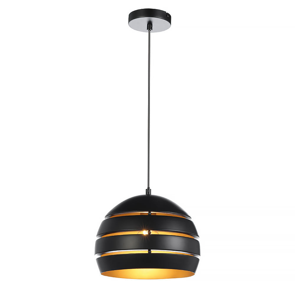 Freelight hanglamp Djarin - 1 lichts - 28 x 150  cm - zwart goud