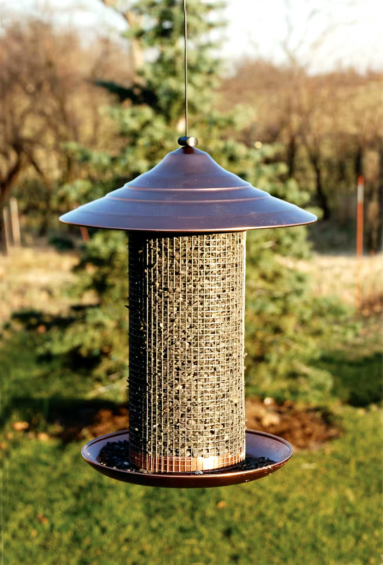 Panacea Brushed Copper Sunflower Seed Feeder, 3.75-lb