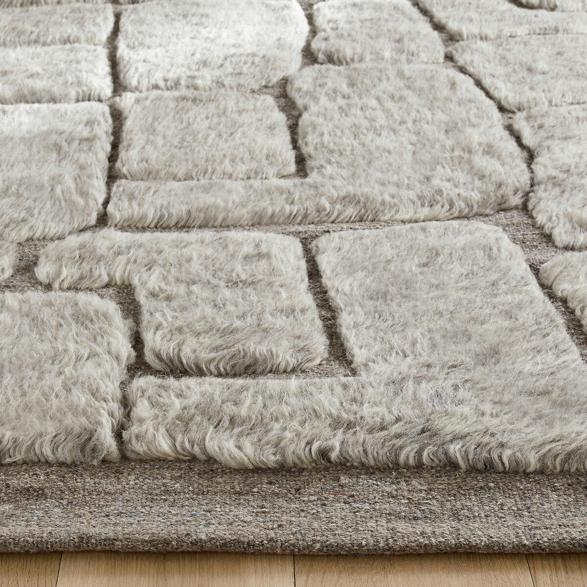 Tapis laine chinée, noué main, Teocali