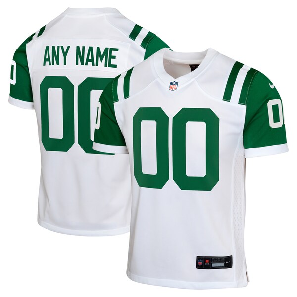 New York Jets Nike Youth Classic Alternate Custom Replica Jersey - White