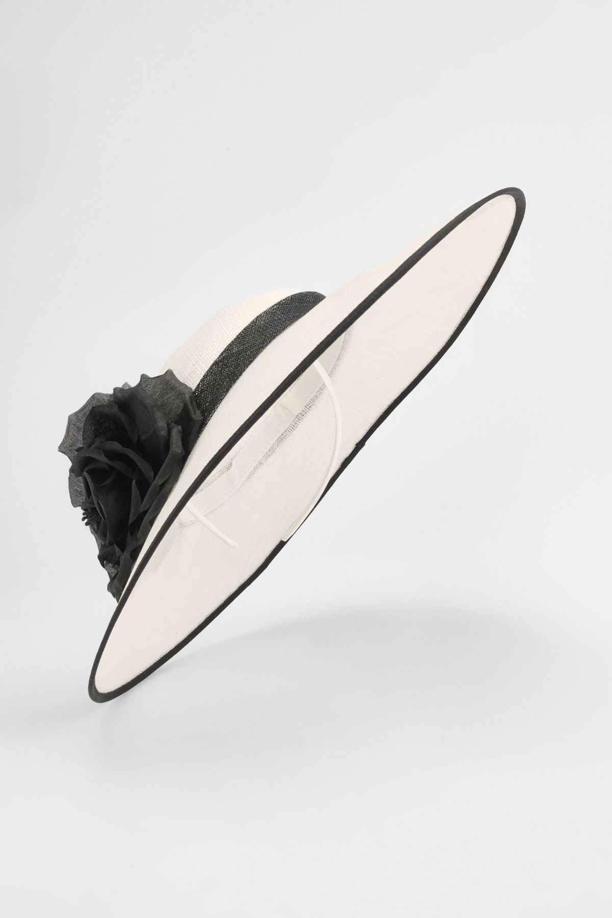 KarenMillen Grosgrain Trim Large Disc Flower Fascinator