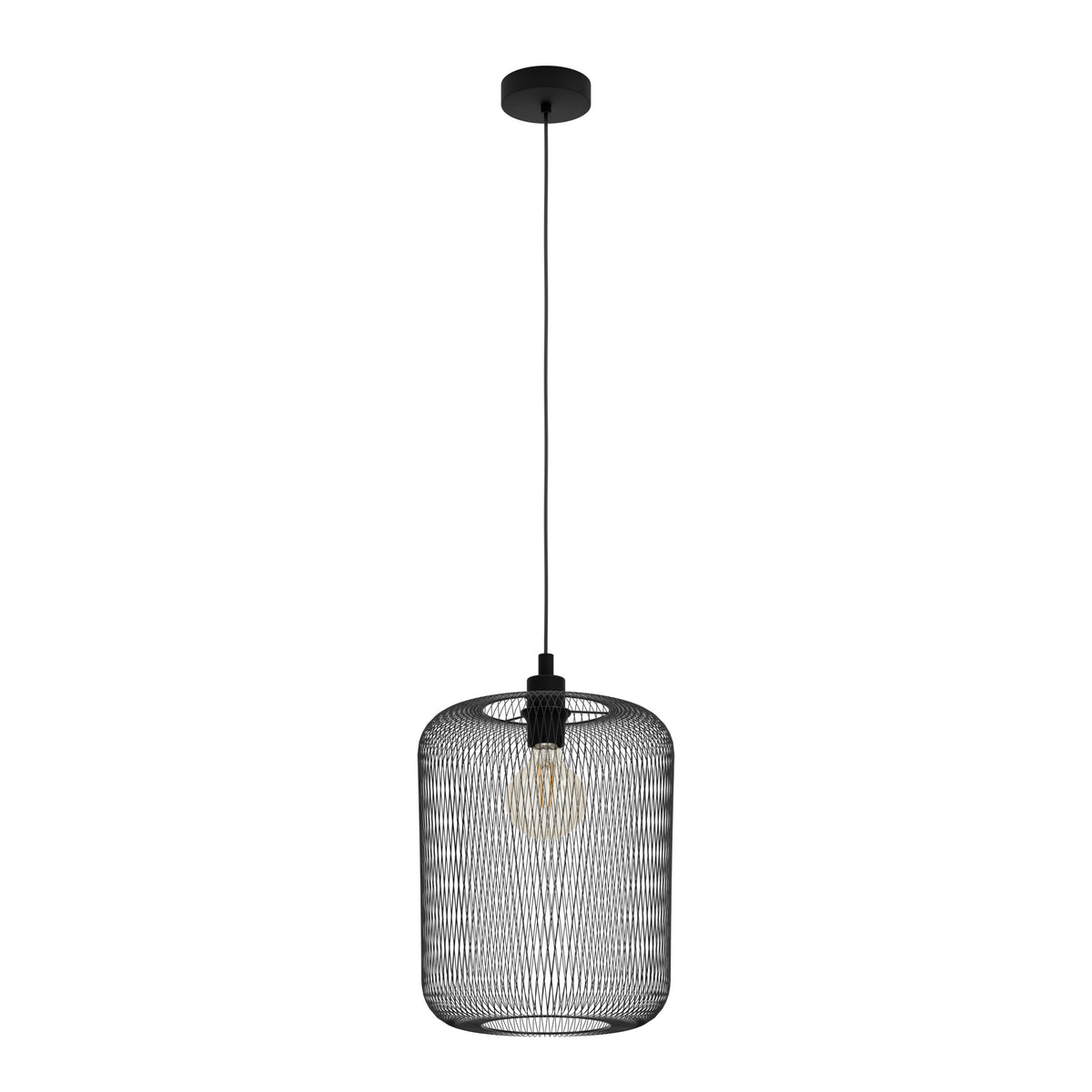 EGLO hanglamp Wrington - e27 - ø 30 cm - zwart