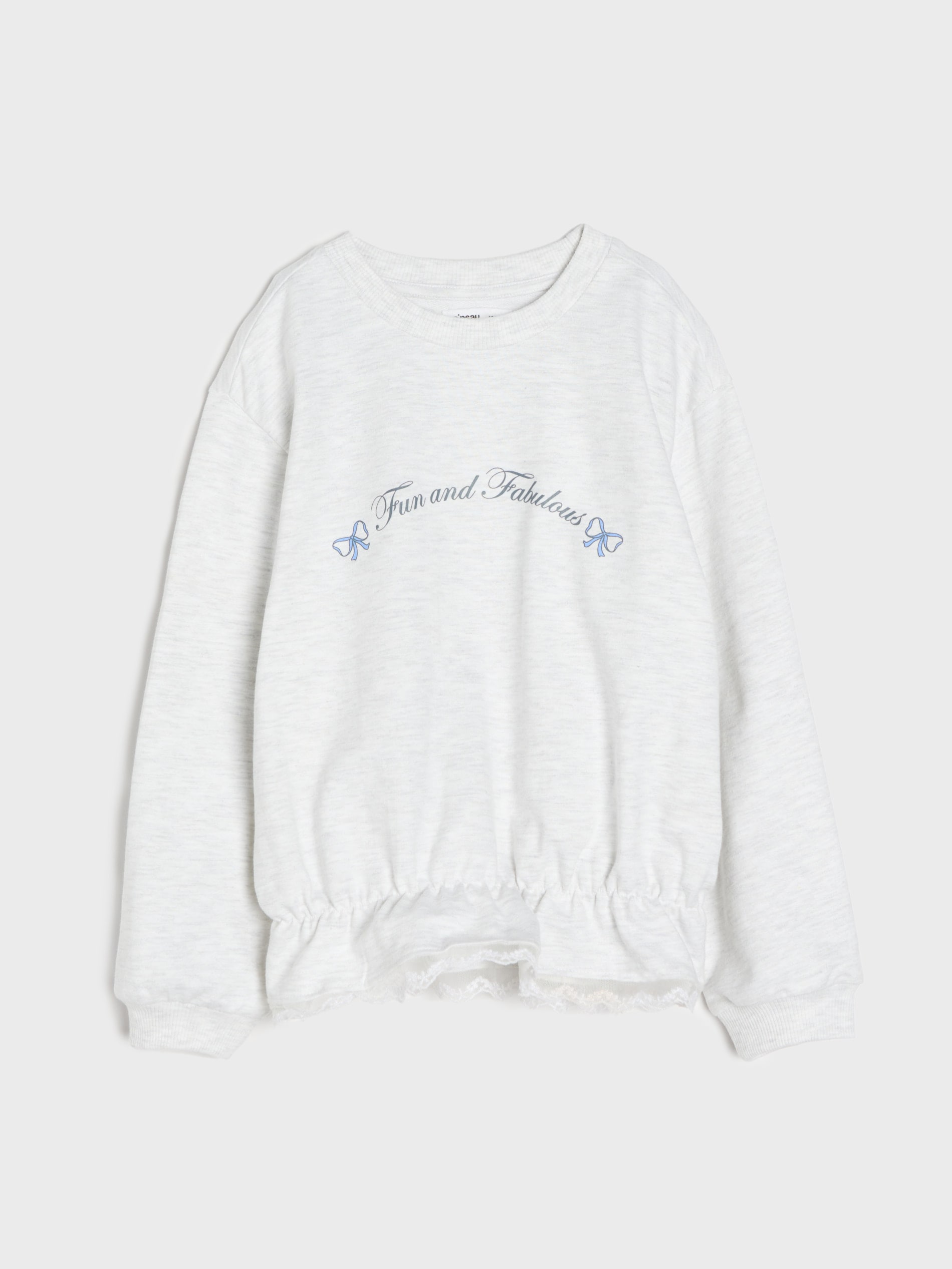 Bawełniana bluza crewneck z napisem