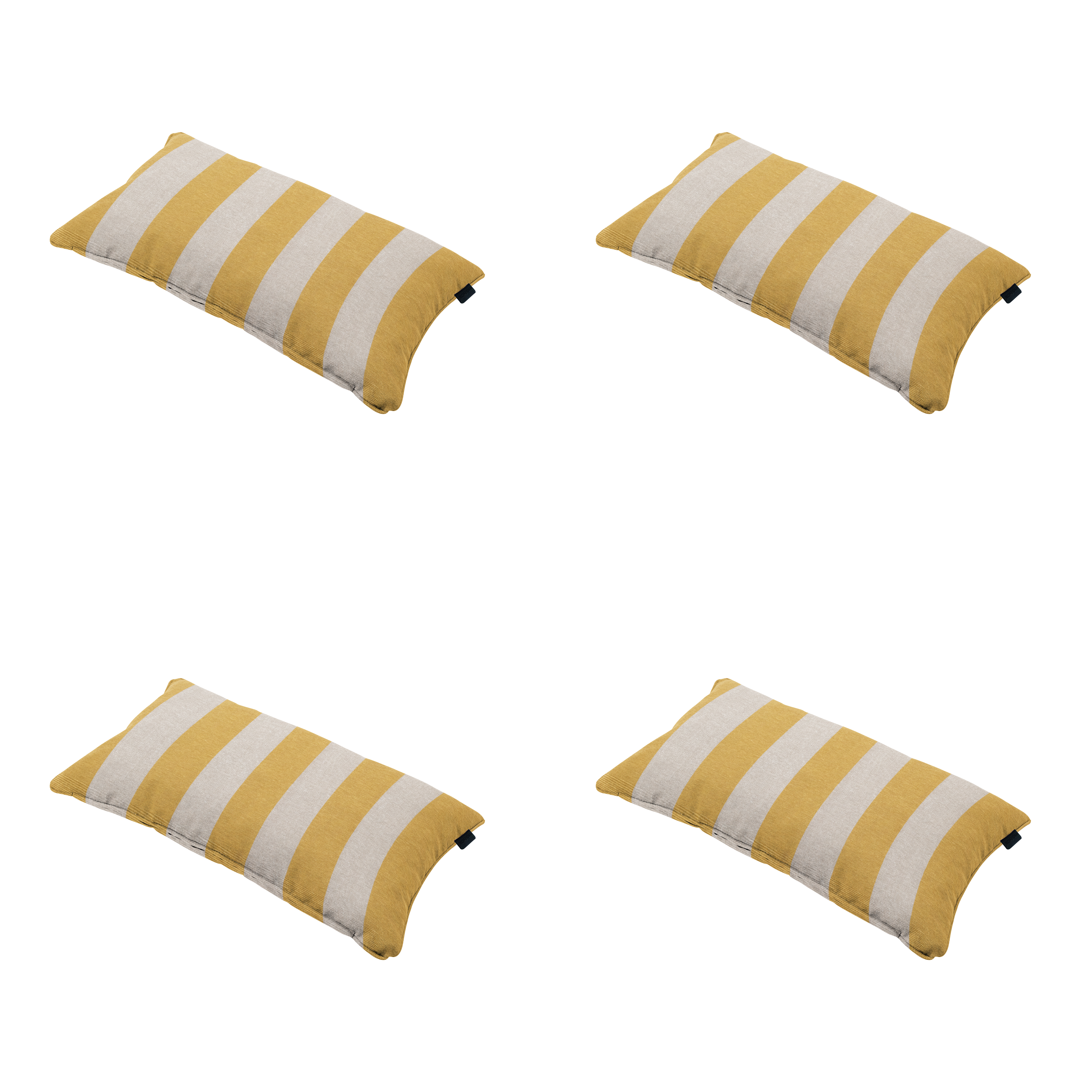 Madison sierkussen Amora - geel - 30x50x10cm - set van 4